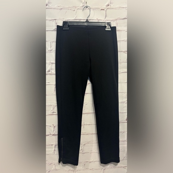 Eileen Fisher Pants - Eileen Fisher black pull-on ponte ankle-zip leggings size XS